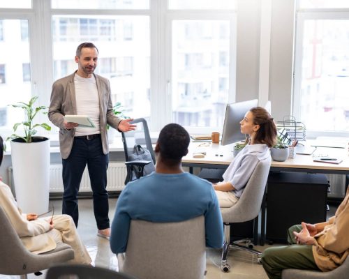 Communicate on a person-to-person level.